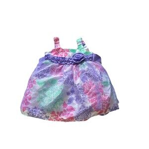 Hello Gorgeous Girls Dress Size 3-6 Month Floral Knee Length
